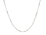 14k White Gold Adjustable Snake Chain (0.80 mm)