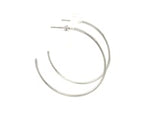 14k White Gold Polished Hoop Earrings