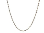 14k White Gold Solid Diamond Cut Rope Chain (2.50 mm)