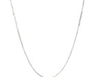 18k White Gold Diamond Cut Cable Link Chain 1.1mm