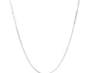 14k White Gold Diamond Cut Cable Link Chain 1.1mm