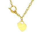 Toggle Necklace with Heart Charm in 14k Yellow Gold