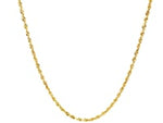 14k Yellow Gold Solid Diamond Cut Rope Chain (1.60 mm)