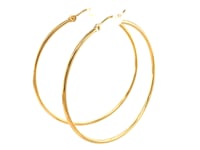 14k Yellow Gold Polished Hoop Earrings (45 mm)