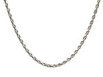 2.2mm Sterling Silver Rhodium Plated Wheat Chain