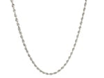 14k White Gold Solid Diamond Cut Rope Chain (2.00 mm)