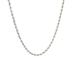 14k White Gold Solid Diamond Cut Rope Chain (2.00 mm)