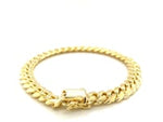 10k Yellow Gold Classic Miami Cuban Solid Bracelet (8.20 mm)