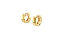 14k Yellow Gold Snuggable Hoop Earrings