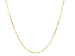 14k Yellow Gold Diamond Cut Cable Link Chain (0.87 mm)