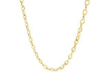 3.5mm 14k Yellow Gold Pendant Chain with Textured Links