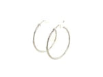 14k White Gold Polished Hoop Earrings (30mm)