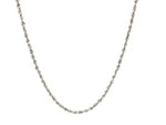 14k White Gold Solid Diamond Cut Rope Chain (1.80 mm)