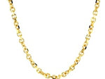 4.0mm 14k Yellow Gold Diamond Cut Cable Link Chain