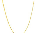 14k Yellow Gold Adjustable Rope Chain (0.95 mm)