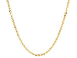 10K Yellow Gold Hollow Diamond Cut Rope Chain (2.00 mm)