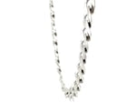 Rhodium Plated Sterling Silver Curb Style Chain (10.20 mm)