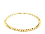 14k Yellow Gold Miami Cuban Semi Solid Bracelet (4.50 mm)