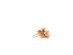 14k Rose Gold Round Faceted Style Stud Earrings(7mm)