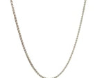 Sterling Silver Rhodium Plated Wheat Chain (1.30 mm)