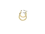 14k Yellow Gold Hoop Earrings with Textured Detailing