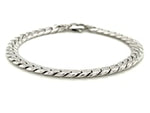 14K White Gold Cuban Link Bracelet (5.90 mm)