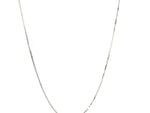 10k White Gold Classic Box Chain 0.6mm