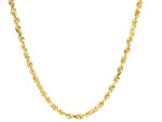 14k Yellow Gold Solid Diamond Cut Rope Chain (3.00 mm)