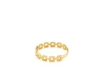 14k Yellow Gold Chain Link Ring