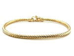 Fancy Weave Bangle in 14k Yellow Gold (3.00 mm)