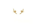 14k Yellow Gold Curve Climber Post Earrings