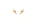 14k Yellow Gold Curve Climber Post Earrings