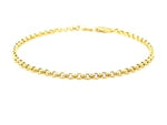 14k Yellow Gold Rolo Bracelet  (2.50 mm)