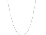 10k White Gold Cable Link Chain (0.50 mm)