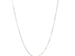 14k White Gold Cable Link Chain 0.5mm