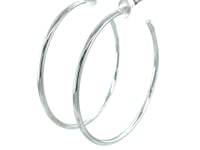 Sterling Silver Rounded Polished Hoop Earrings