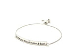 Sterling Silver Adjustable I Love You to the Moon and Back Bracelet