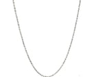 14k White Gold Adjustable Rope Chain (0.95 mm)