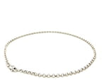 14k White Gold Rolo Bracelet  (2.50 mm)