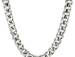 Sterling Silver Rhodium Plated Miami Cuban Chain 8.4mm