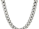 Sterling Silver Rhodium Plated Miami Cuban Chain (8.40 mm)