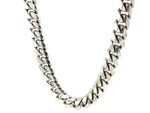 Sterling Silver Rhodium Plated Miami Cuban Chain 9.8mm