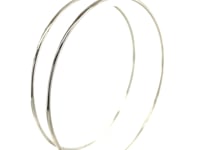 Sterling Silver Large Polished Round Hoop Earrings(70mm)