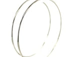 Sterling Silver Large Polished Round Hoop Earrings