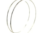 Sterling Silver Large Polished Round Hoop Earrings(70mm)