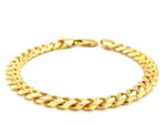 14k Yellow Gold Solid Miami Cuban Bracelet (7.20 mm)