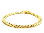 14k Yellow Gold Semi Solid Miami Cuban Bracelet (6.60 mm)