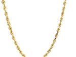 14k Yellow Gold Solid Diamond Cut Rope Chain (2.75 mm)