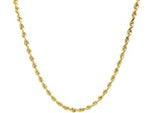 10k Yellow Gold Solid Diamond Cut Rope Chain (2.50 mm)