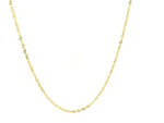 14k Yellow Gold Singapore Style Adjustable Chain (1.40 mm)